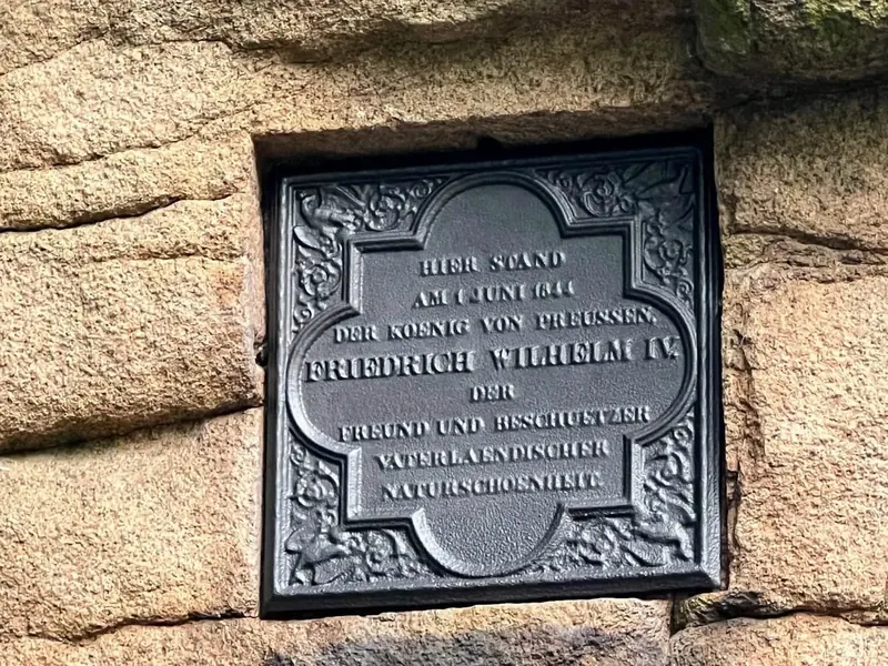 Gedenktafel für König Friedrich Wilhelm IV. am Hochstein
