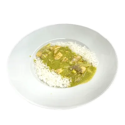 Veganské kari s květákem a hráškem (Blumenkohl-Erbsencurry)